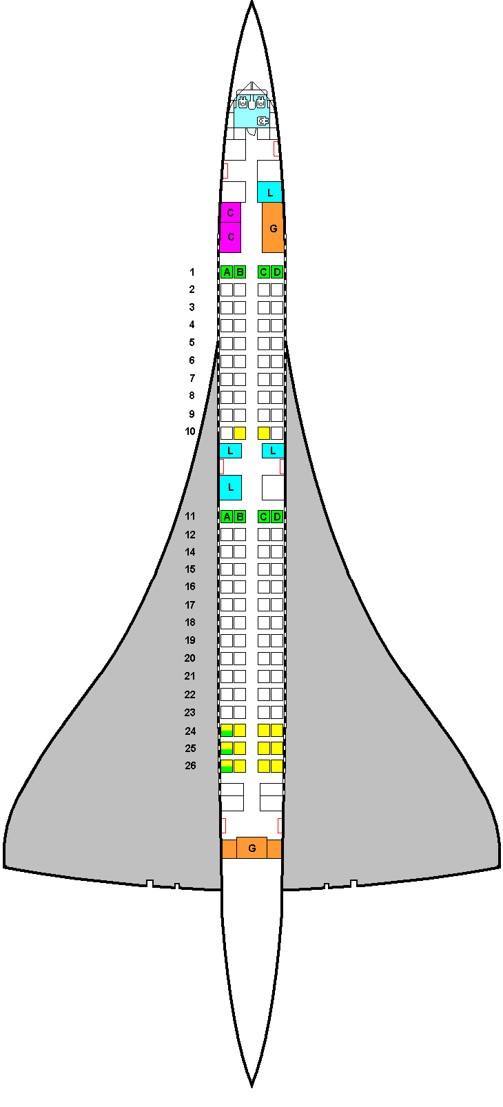 Concorde Seating Chart