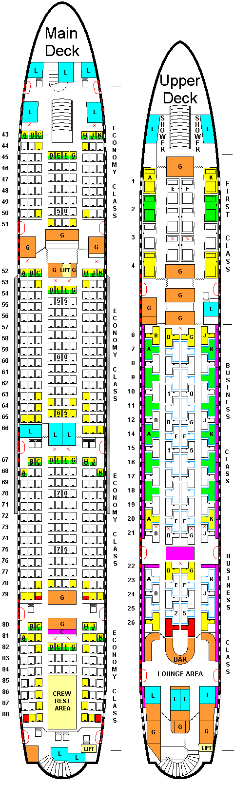 A380 Emirates Seat Map